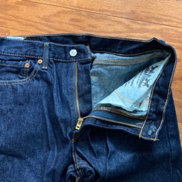 Levi's 505 Dark Blue Jeans - Men's - Picture 8 of 12